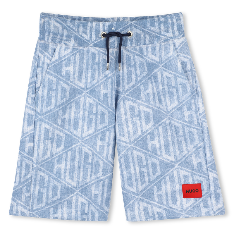 Denim-effect running shorts HUGO 
                    BOY