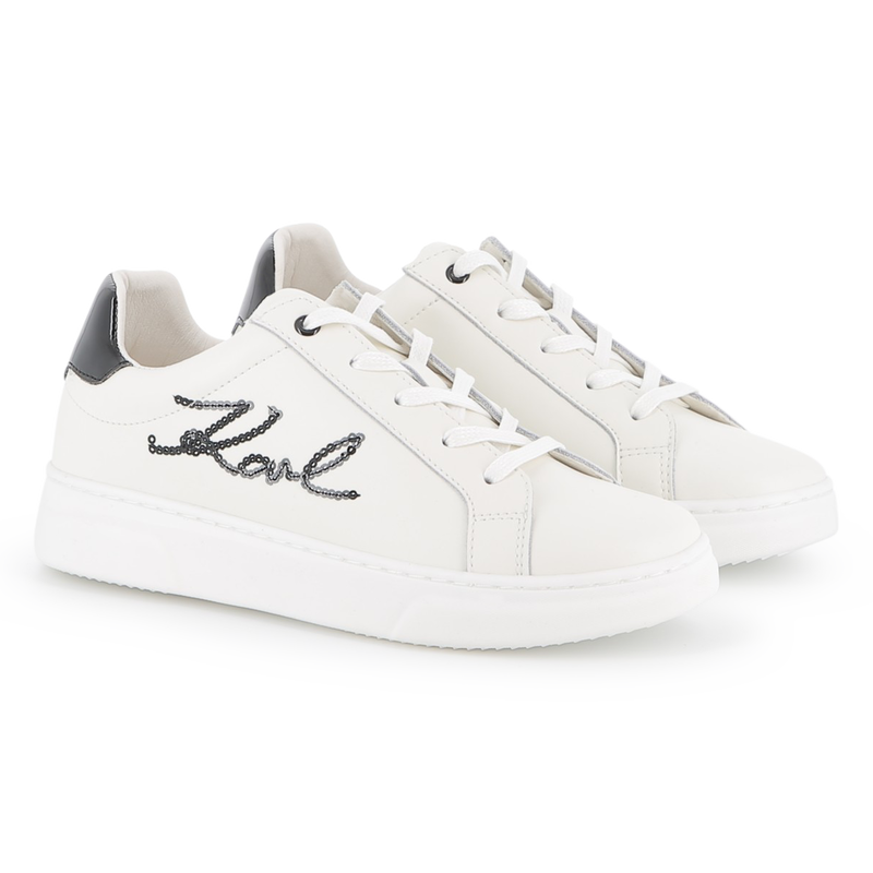 Lace-up low-top sneakers KARL LAGERFELD KIDS 
                        GIRL