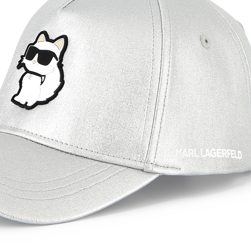Adjustable cap with badge KARL LAGERFELD KIDS 
                        GIRL