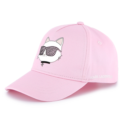 Adjustable cotton baseball cap KARL LAGERFELD KIDS GIRL