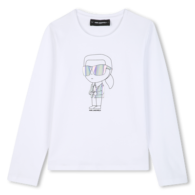 Long sleeve t-shirt KARL LAGERFELD KIDS GIRL