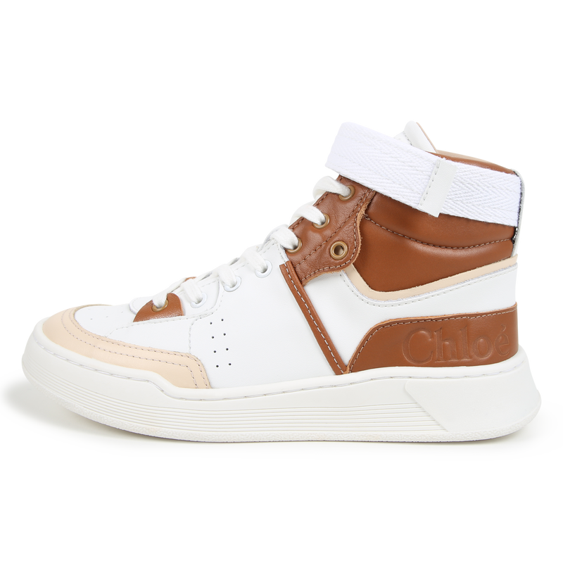 Leather Lace-Up Sneakers CHLOE 
                        GIRL