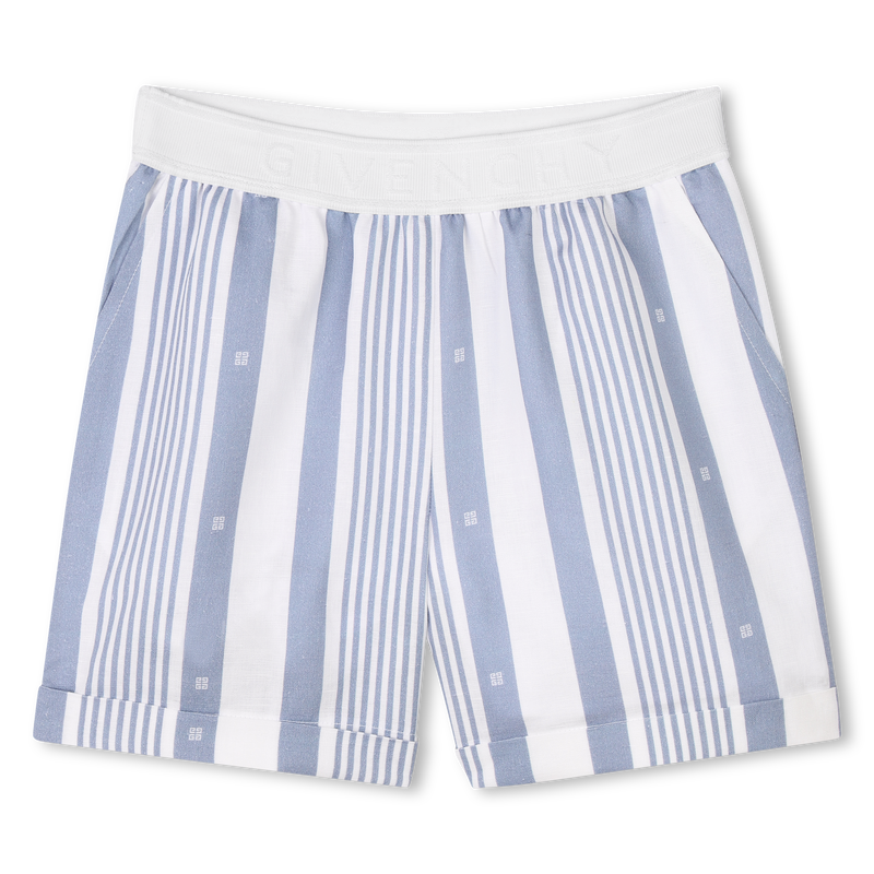Linen-blend shirt and shorts GIVENCHY 
                    GIRL