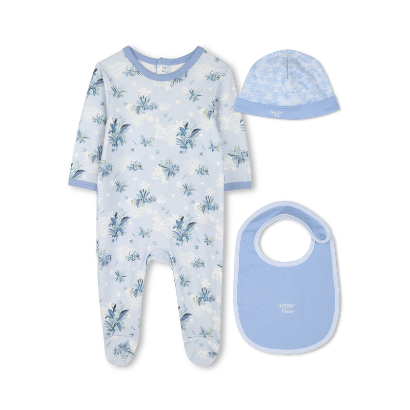 Cotton pajamas, bib and hat KENZO KIDS 
                        BOY