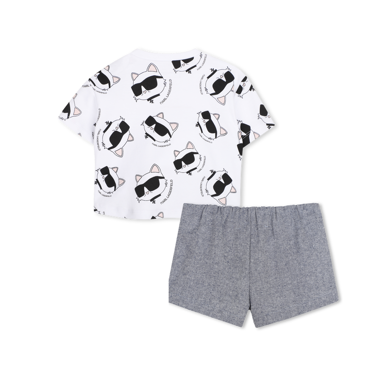 Shorts Outfit Set KARL LAGERFELD KIDS 
                        GIRL