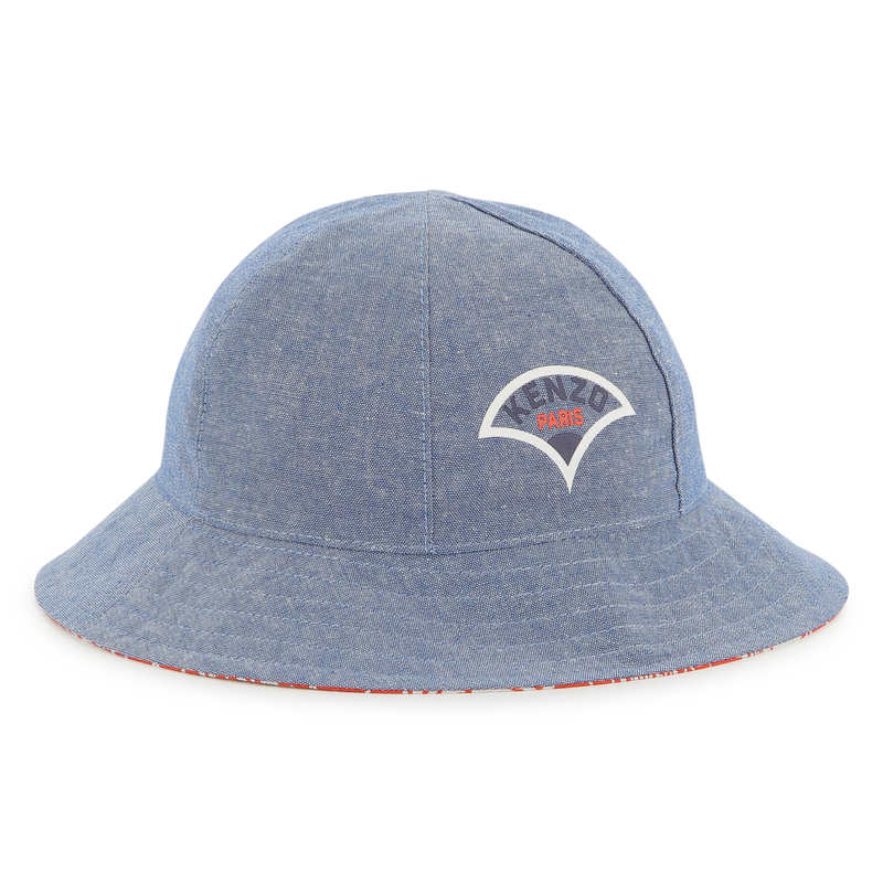 Reversible cotton bucket hat KENZO KIDS 
                        UNISEX