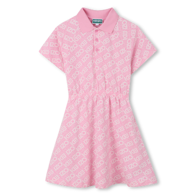 Raglan sleeve polo dress KENZO KIDS GIRL