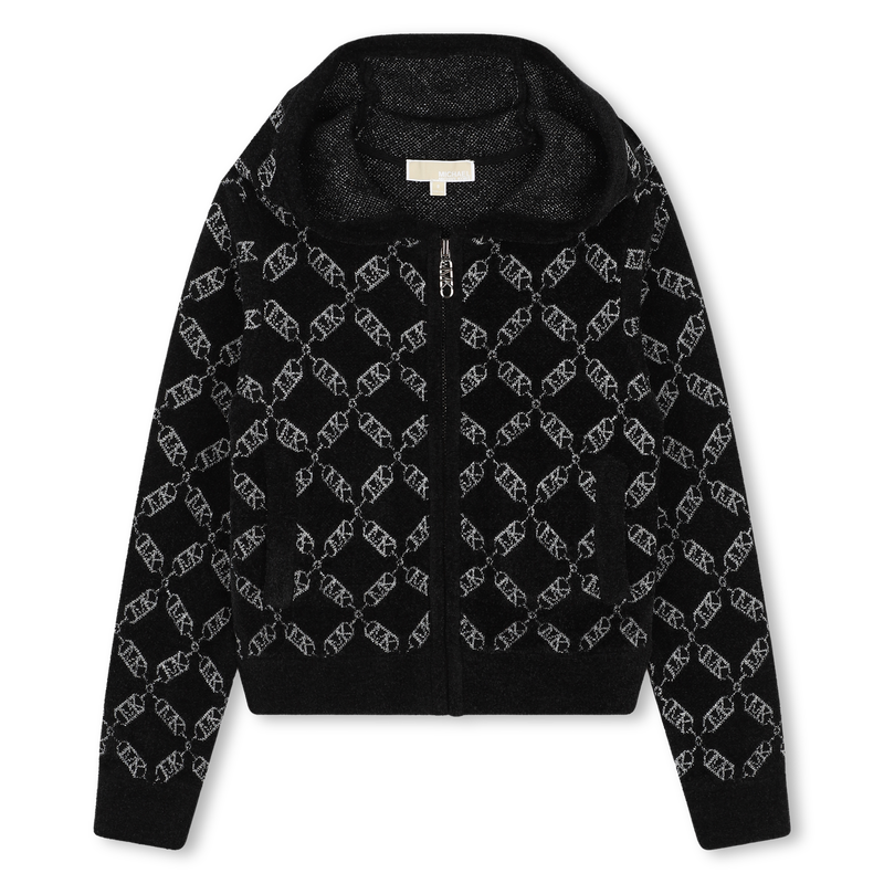 Zip-Up Hooded Cardigan MICHAEL KORS 
                        GIRL