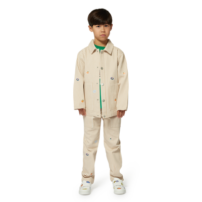 Striped cotton twill jacket KENZO KIDS UNISEX