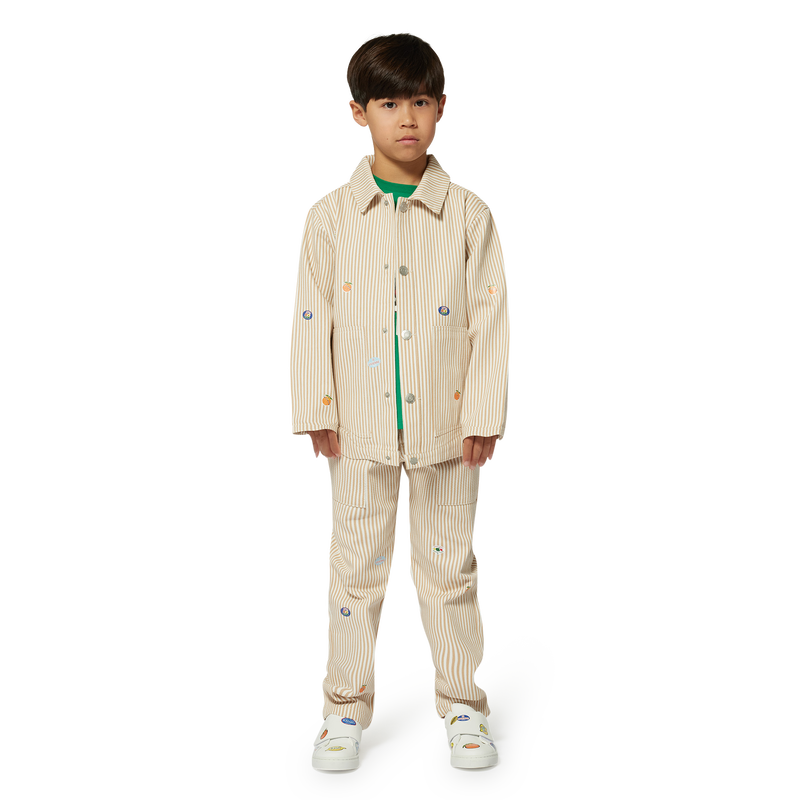 Striped cotton twill jacket KENZO KIDS 
                        UNISEX