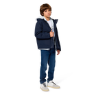 Hooded cardigan, PALE BLUE, hi-res
