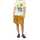 Cotton satin printed skirt KENZO KIDS 
                    GIRL
