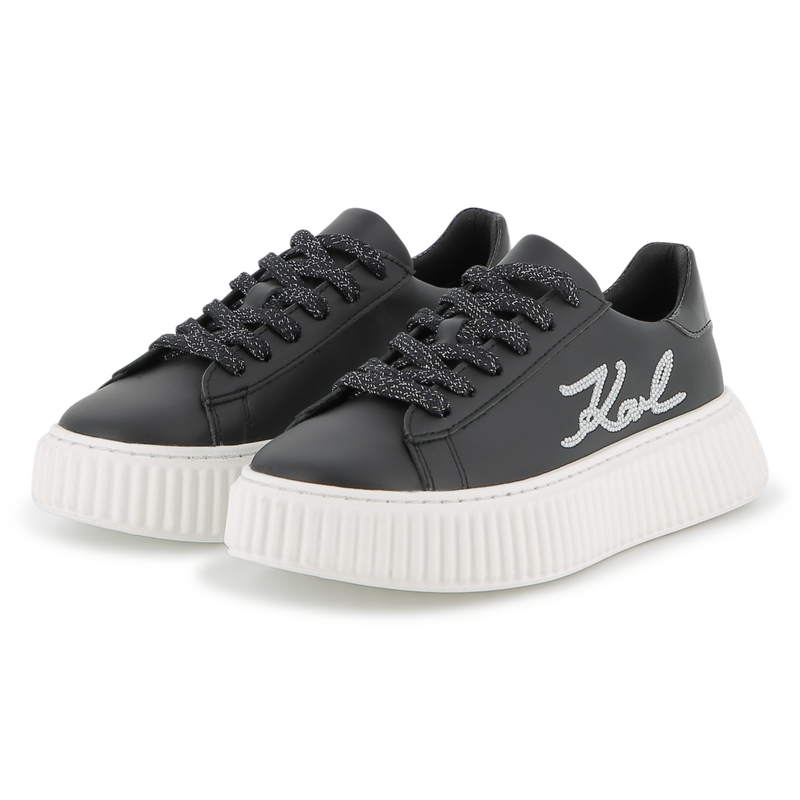 Lace-up low-top sneakers KARL LAGERFELD KIDS 
                    GIRL