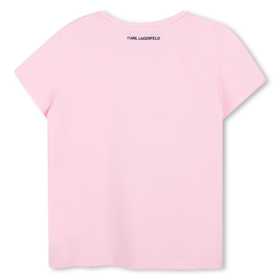 Choupette Print T-Shirt KARL LAGERFELD KIDS GIRL