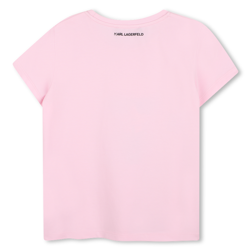 Choupette Print T-Shirt KARL LAGERFELD KIDS 
                        GIRL