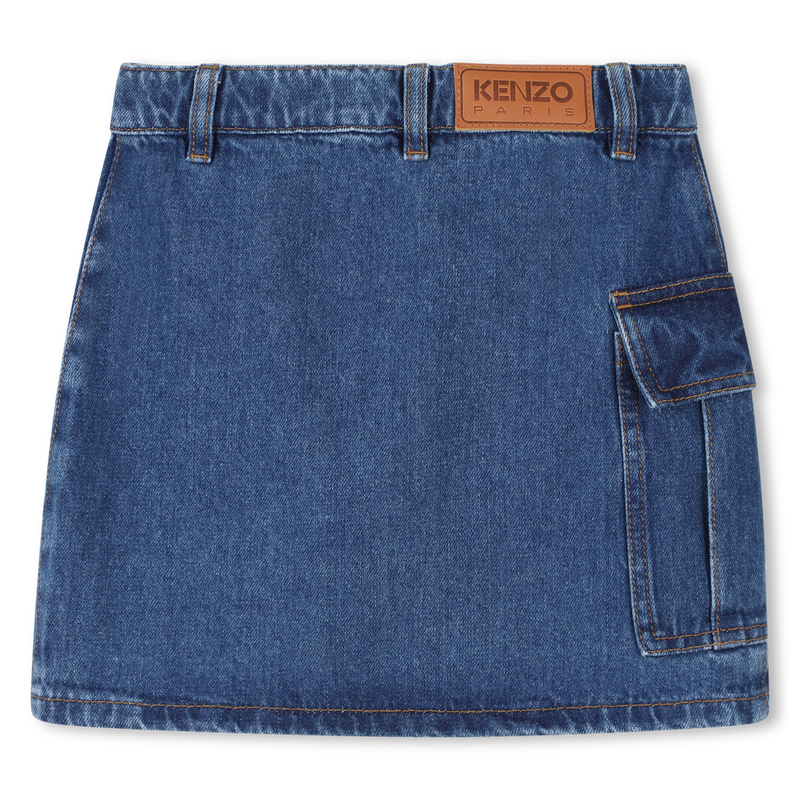 Asymmetrical denim skirt KENZO KIDS 
                    GIRL