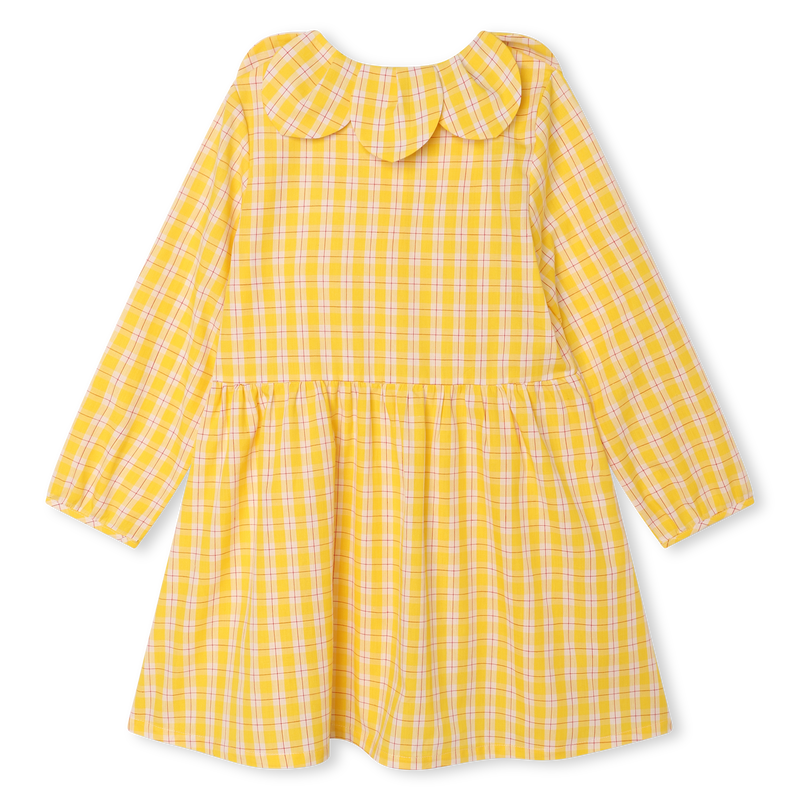 Petal collar cotton dress KENZO KIDS 
                    GIRL