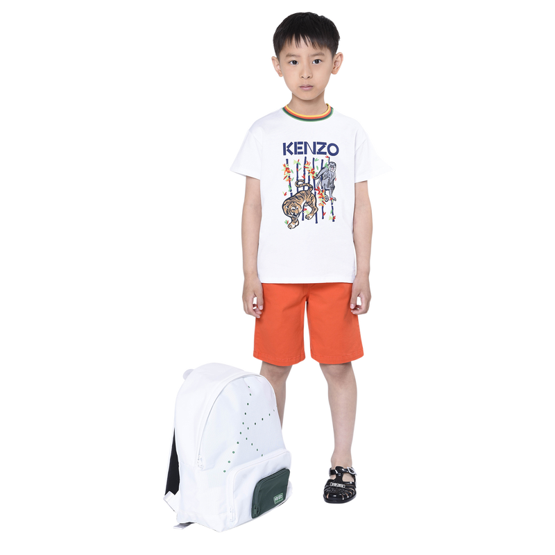 Cotton T shirt with stripes