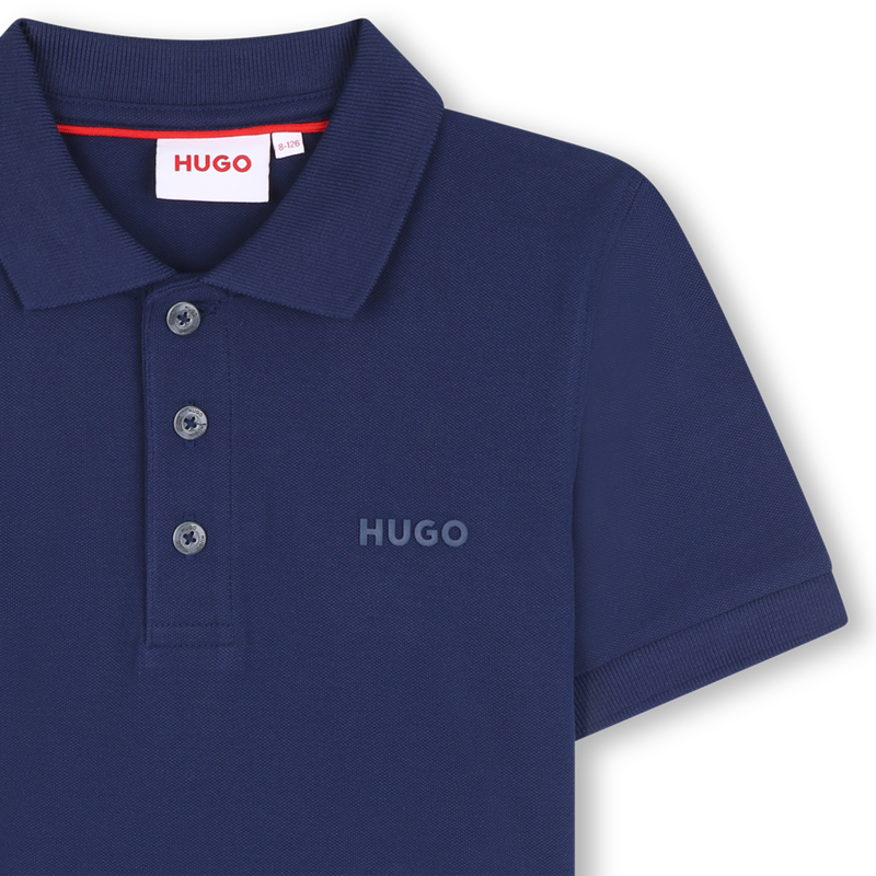 Short-sleeved piqu&eacute; polo shirt HUGO 
                        BOY