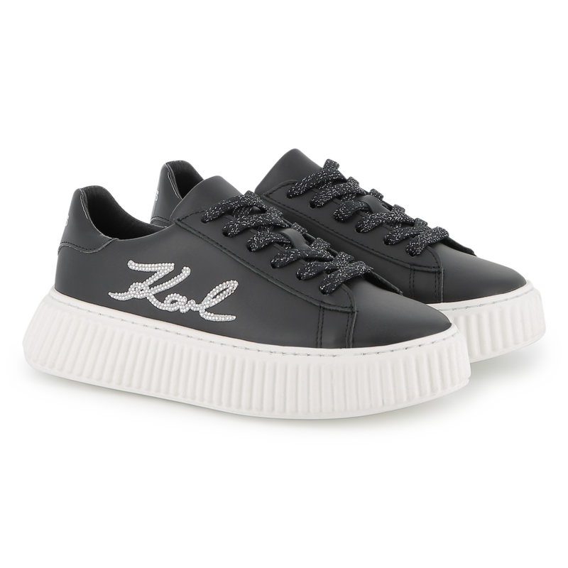 Lace-up low-top sneakers KARL LAGERFELD KIDS 
                        GIRL