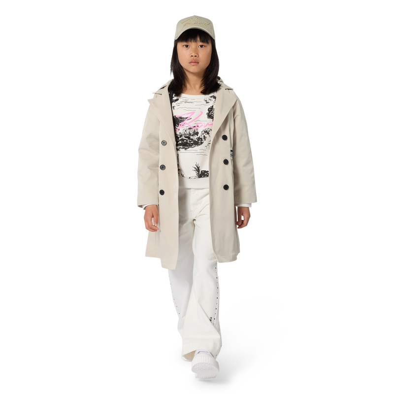 Lined Trench Coat KARL LAGERFELD KIDS 
                        GIRL