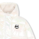 Hooded down jacket KARL LAGERFELD KIDS 
                    GIRL