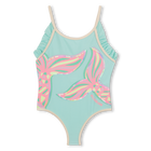 One-Piece Swimsuit, TURQUOISE, hi-res