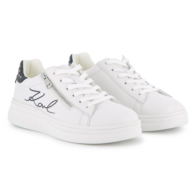 Cowhide Leather Sneakers KARL LAGERFELD KIDS 
                        GIRL