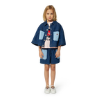 Bi-material T-shirt with print KENZO KIDS 
                    GIRL