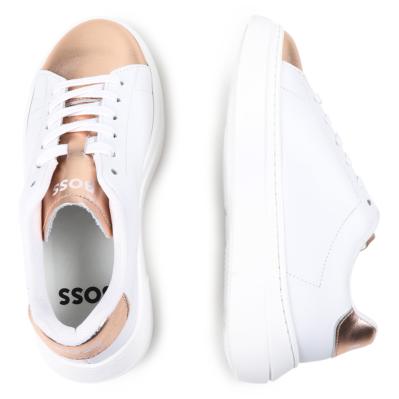 Lace-up leather sneakers