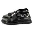 Buckled leather sandals KARL LAGERFELD KIDS 
                    GIRL