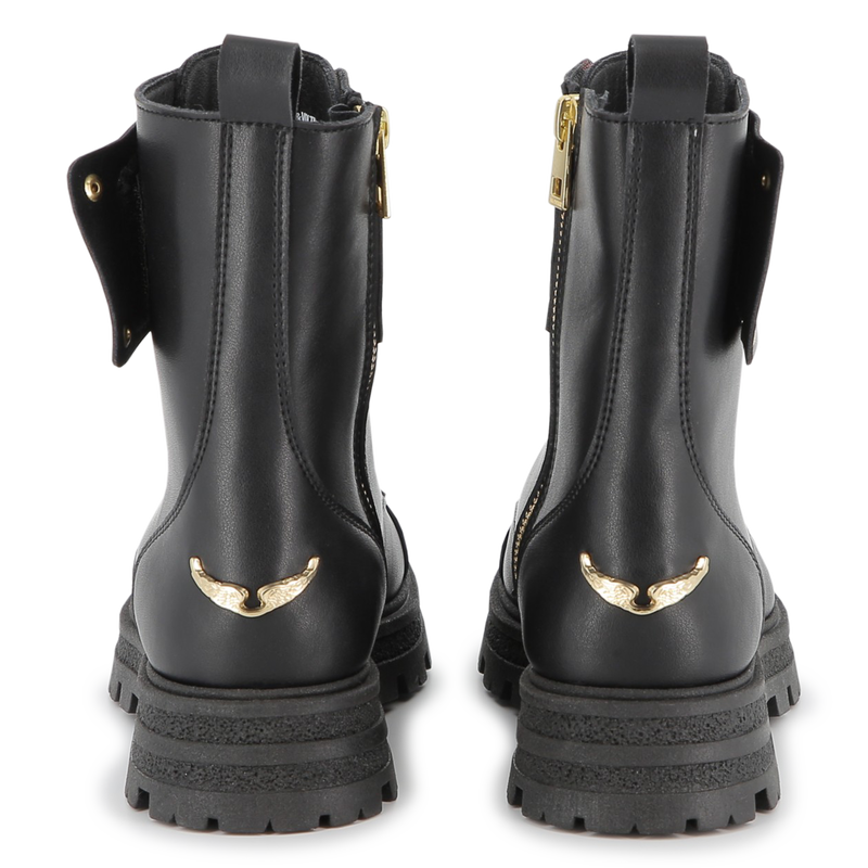 Cowhide leather lace-up boots ZADIG & VOLTAIRE 
                        GIRL