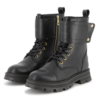 Cowhide leather lace-up boots ZADIG & VOLTAIRE GIRL