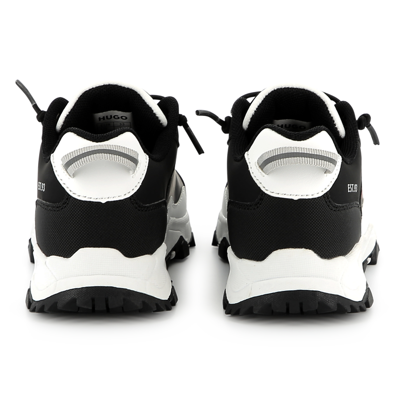 Bi-material lace-up sneakers HUGO 
                    BOY