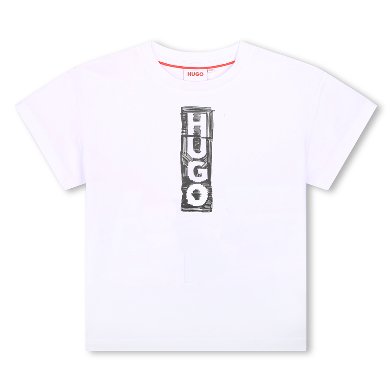Cotton T-shirt with logo print HUGO 
                    GIRL