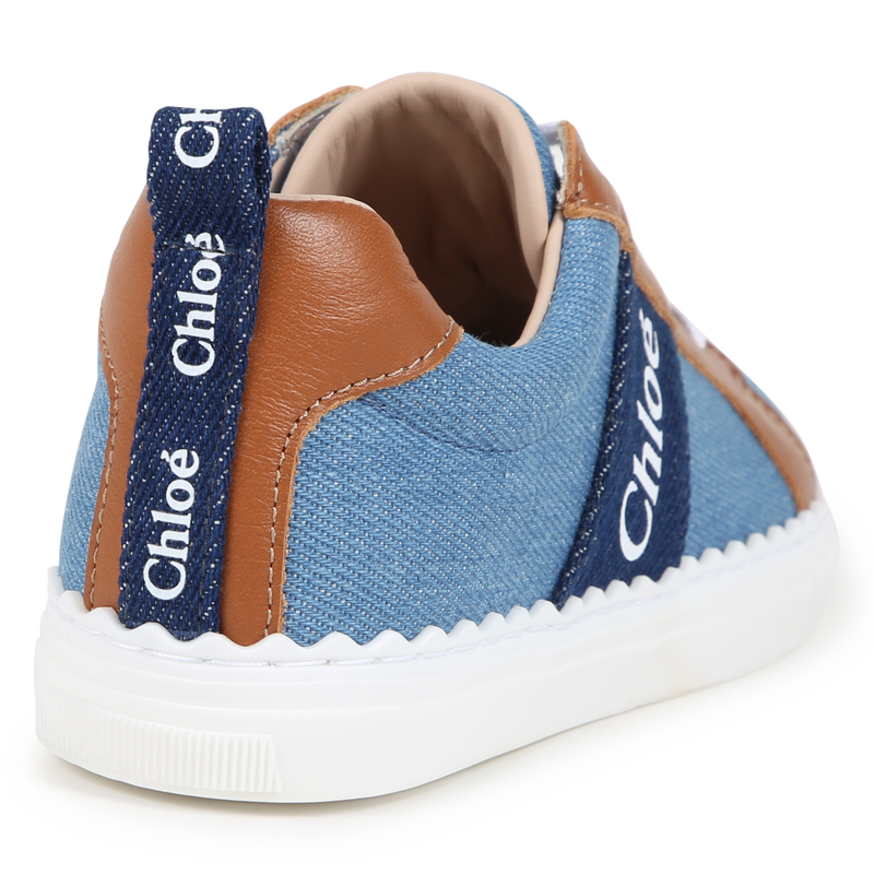 Denim Lace-Up Sneakers CHLOE 
                    GIRL