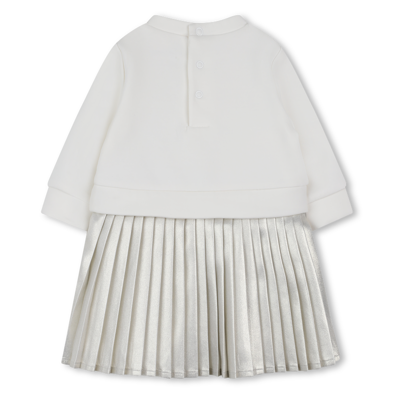 Bi-material long-sleeved dress MICHAEL KORS 
                    GIRL