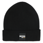 Knitted Fold-Up Beanie, BLACK, hi-res