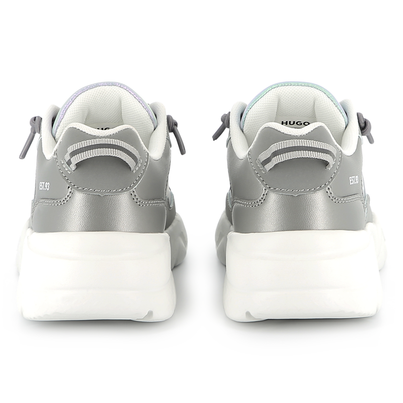 Bi-material lace-up sneakers HUGO 
                        GIRL
