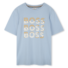Short-sleeved cotton T-shirt, PERSIAN BLUE, hi-res