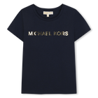 Short-sleeved T-shirt, NAVY, hi-res