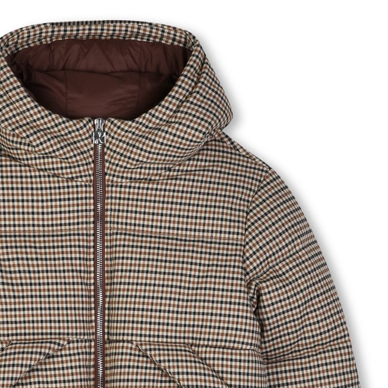 Plaid down jacket KIDS AROUND 
                        BOY