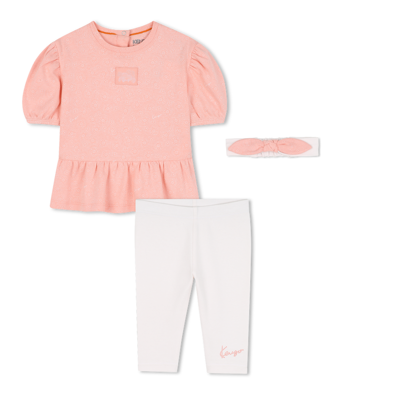 Dress + leggings + headband set KENZO KIDS 
                        GIRL