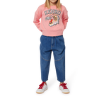 Pleated Paneled Jeans KENZO KIDS 
                    GIRL
