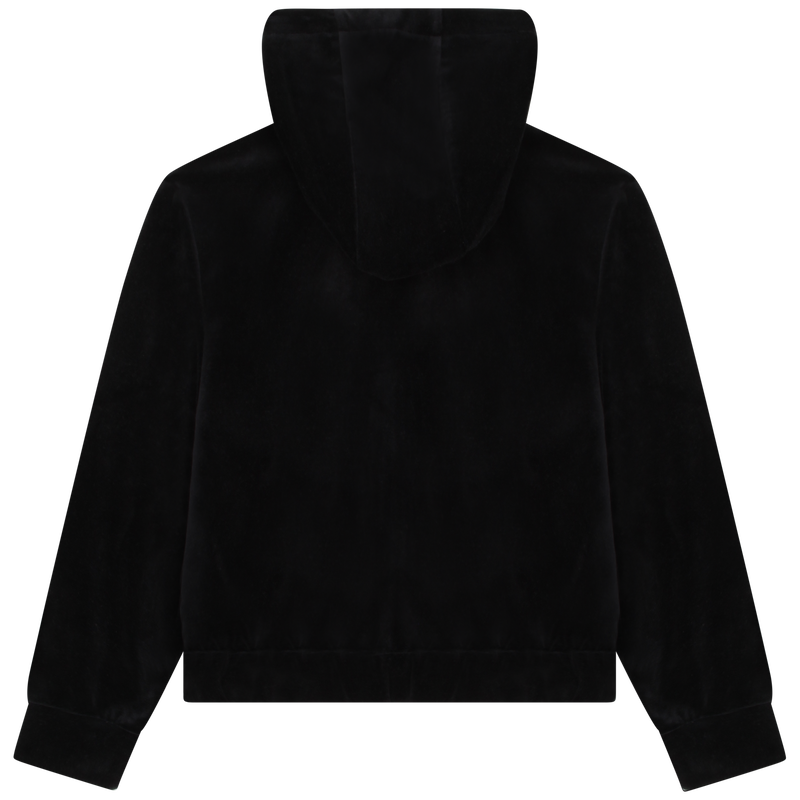 Black new arrivals velvet hoodie