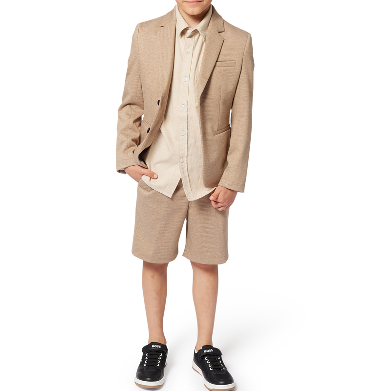 Cotton & linen Bermuda shorts BOSS 
                        BOY