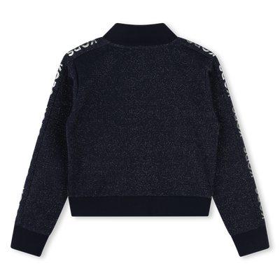 Glittery Fleece Cardigan MICHAEL KORS GIRL