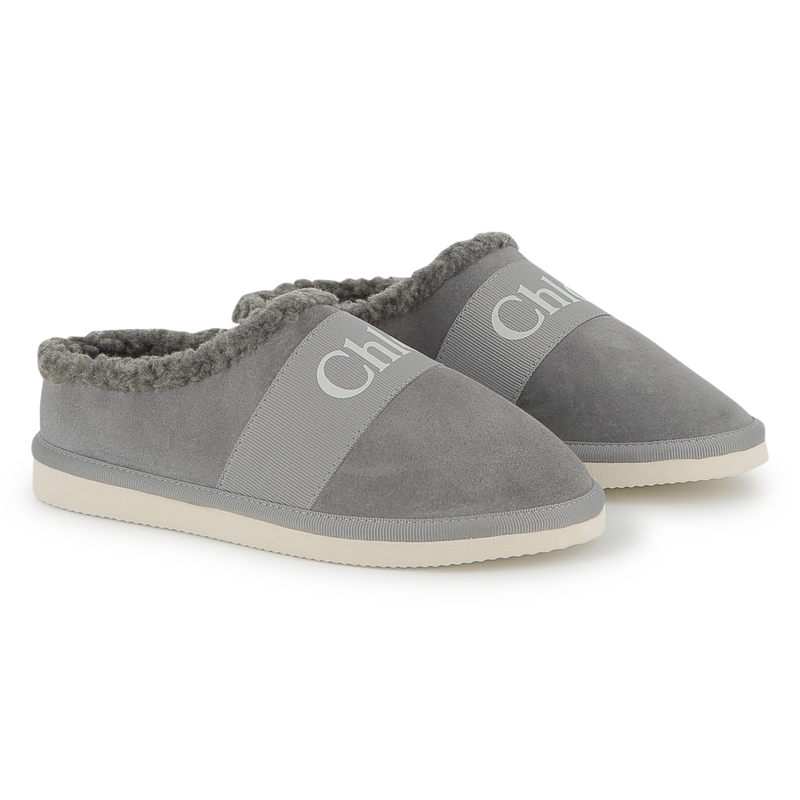 Cow suede leather slippers CHLOE 
                    GIRL