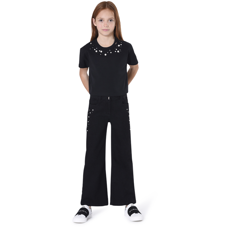 Wide-leg jeans with beads GIVENCHY 
                    GIRL
