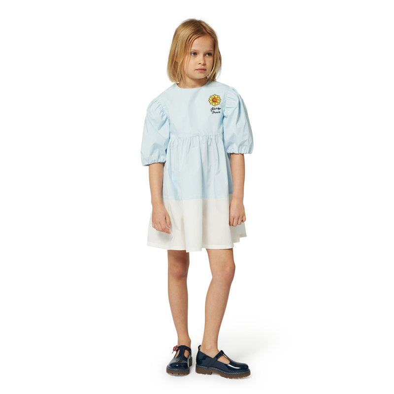 Two-color flared dress KENZO KIDS 
                        GIRL